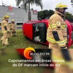Blogdopa | Trânsito perigoso: dois carros capotam em regiões nobres do DF