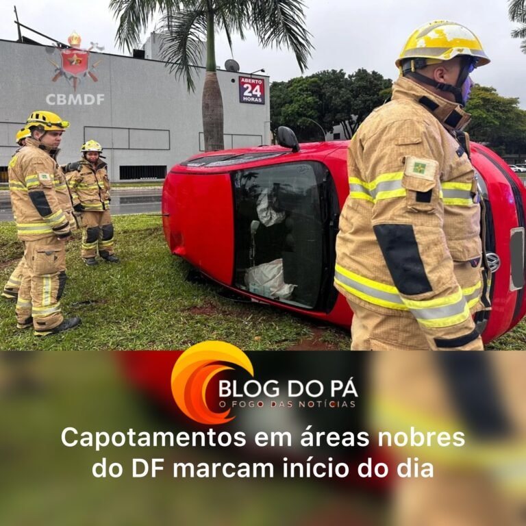 Blogdopa | Trânsito perigoso: dois carros capotam em regiões nobres do DF